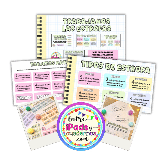 Pack de 4 materiales para trabajar los tipos de estrofa