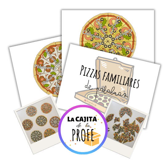 Pizzas familiares de palabras simples, derivadas y compuestas
