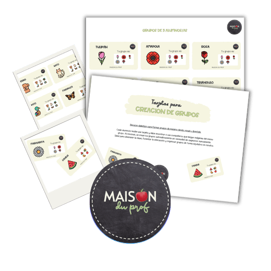 Tarjetas para creación de grupos