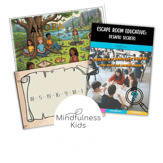 Escape Room de Mindfulness para Secundaria (4 pruebas de atención y respiración)