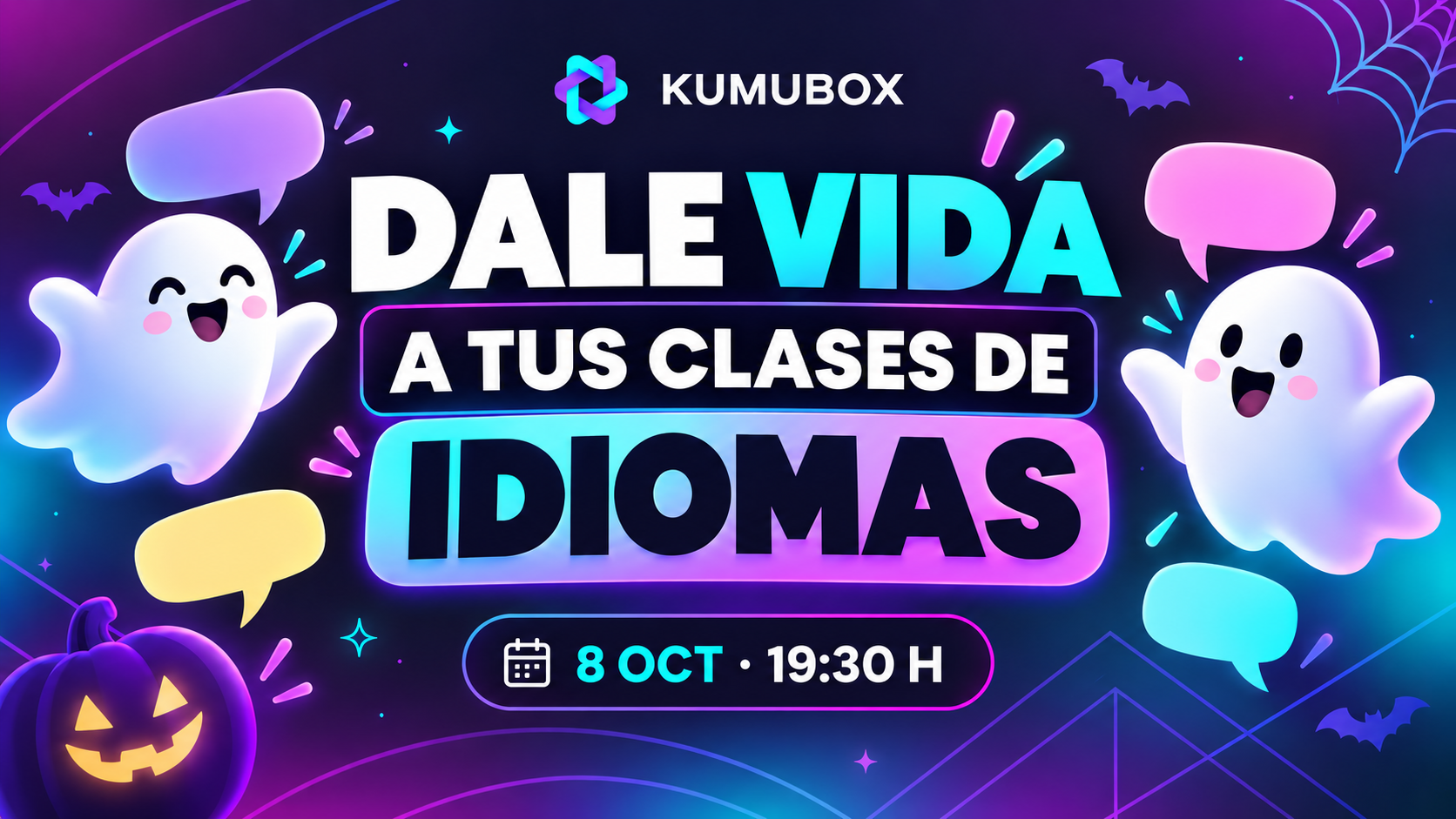 Dale vida a tus clases de idiomas, directo gratuito de Kumubox del 8 de octubre